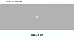 Desktop Screenshot of globalrecyclecorp.com